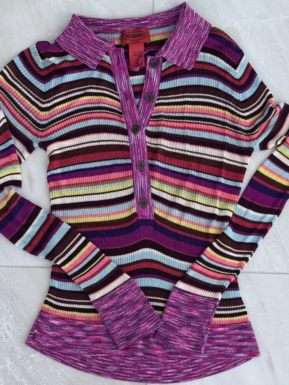 Missoni for Target Striped Space Dye Rayon Blouse S